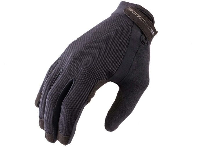 Robustní černé rukavice s bezpečným držením řidítek, vhodné pro extrémní jízdu na kole