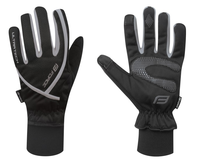 Zimní cyklistické rukavice s unisex designem, vhodné i pro ostatní sporty, s vyztuženou koženkou a protiskluznou úpravou pro teploty 0 °C až +5 °C