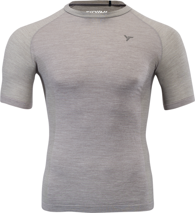 Funkční triko s krátkým rukávem vyrobené z přírodní ovčí vlny merino s příměsí polyesteru a nylonu, ideální pro sportovní aktivity