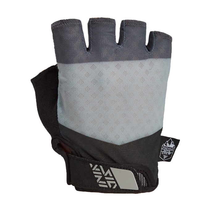Krátkoprsté pánské MTB rukavice vyrobené z lehkého pružného materiálu s perforovanou dlaní a prodyšným spodním lemem