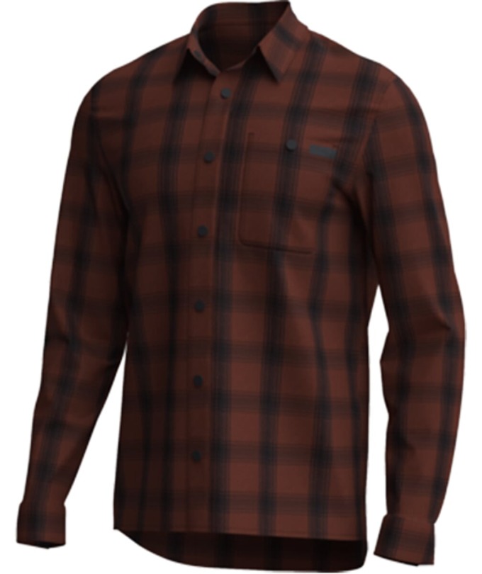 Klasická flanelová košile s pruhovaným vzorem v odstínu ryzího kovu, ideální pro jízdu na kole i volný čas