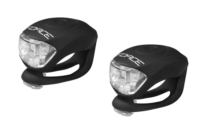 Přední a zadní světla s bílými a červenými LED diodami a dvěma funkcemi svícení pro kolo