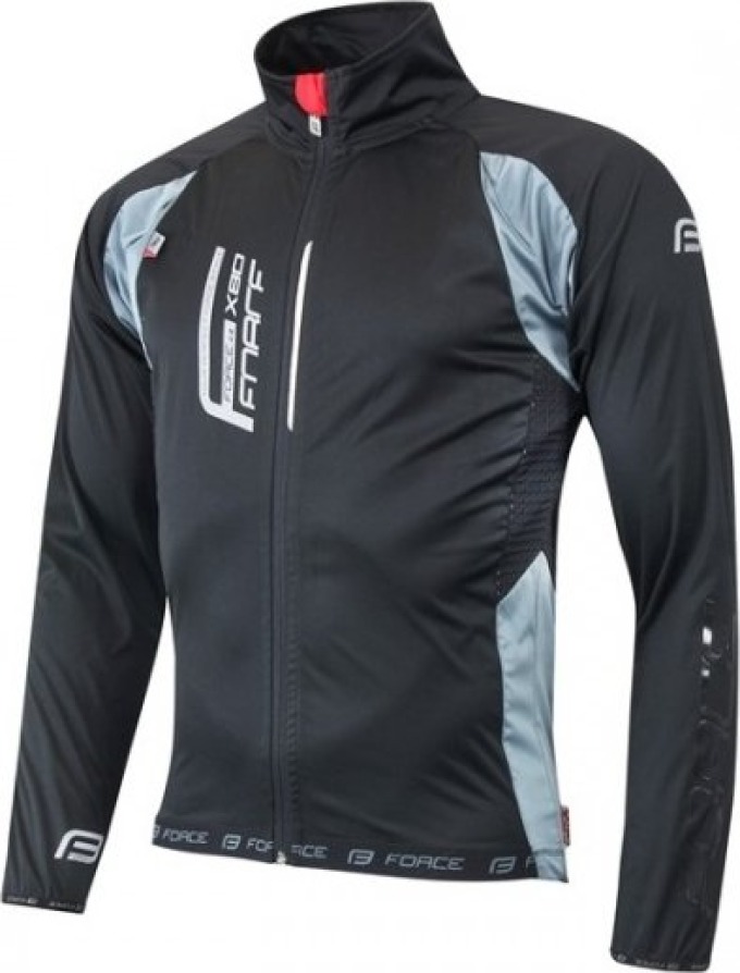 Tenký softshellový unisex sportovní kabát s celorozepínacím zipem, 3 zadními kapsami, reflexními prvky a elastickým spodním lemem