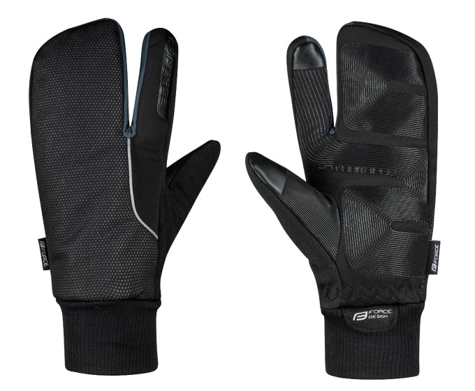 Zimní cyklistické rukavice s extra zateplením a reflexními prvky pro teploty -5 °C až +5 °C