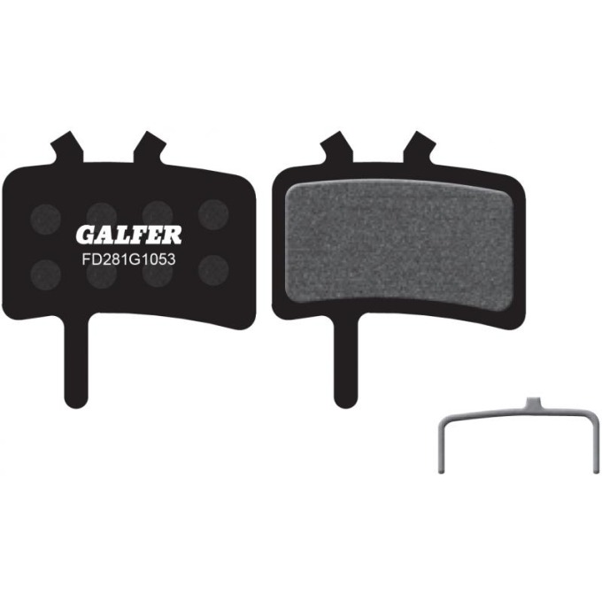 Špičkové brzdové destičky značky Galfer s černou standardní směsí pro brzdy Avid BB7, Juicy 3/5/7/Ultimate/Carbon a Promax DSK-950
