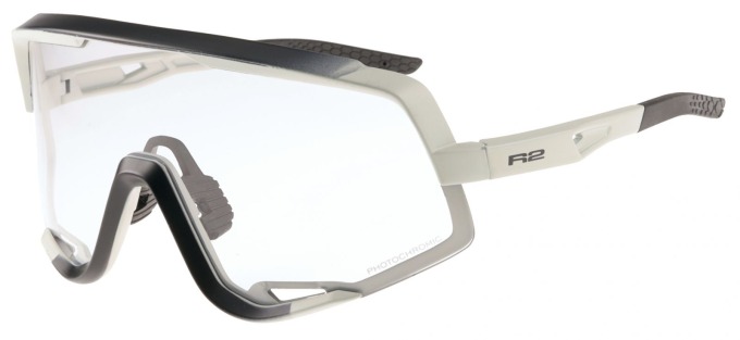 Stylové cyklistické brýle s fotochromatickými šedými skly a protiskluzovou úpravou pro perfektní krytí obličeje a odvětrání