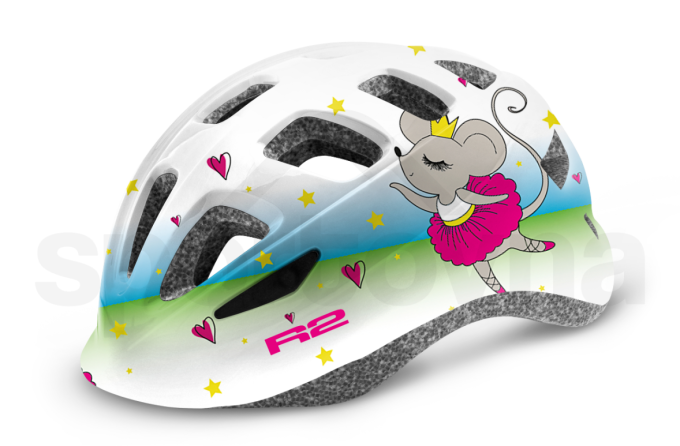 Dětská helma s pěkným designem a bezpečnými funkcemi, včetně síťky proti hmyzu a stabilního upínání