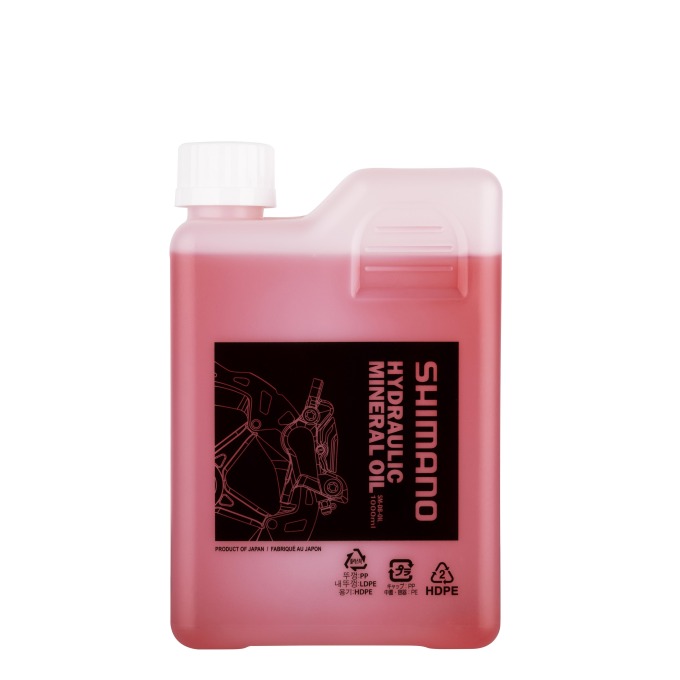 Minerální olej pro hydraulické brzdy od značky Shimano, balení 1 litr