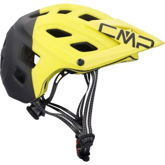 MTB helma pro cyklistiku s 24 ventilačními otvory a odnímatelným štítkem, vhodná pro jednoruké nebo rukavicové použití