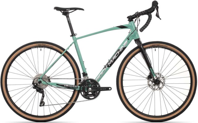 Gravelbike s hliníkovým rámem a komponenty Shimano GRX 2x10 pro pohodlné a rychlé jízdy v terénu i po zpevněných cestách