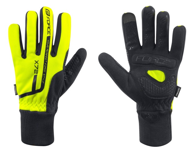 Zimní cyklistické rukavice s protiskluznou úpravou a elastickým lemem zápěstí vhodné pro teploty 0 °C až +5 °C