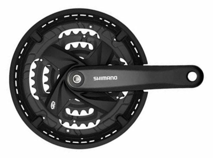 Kliky Shimano Acera s převodníky 44-32-22 zubů, délka 175 mm, pro osy čtyřhran, pro 9 rychlostní řadící mechanismy, černé