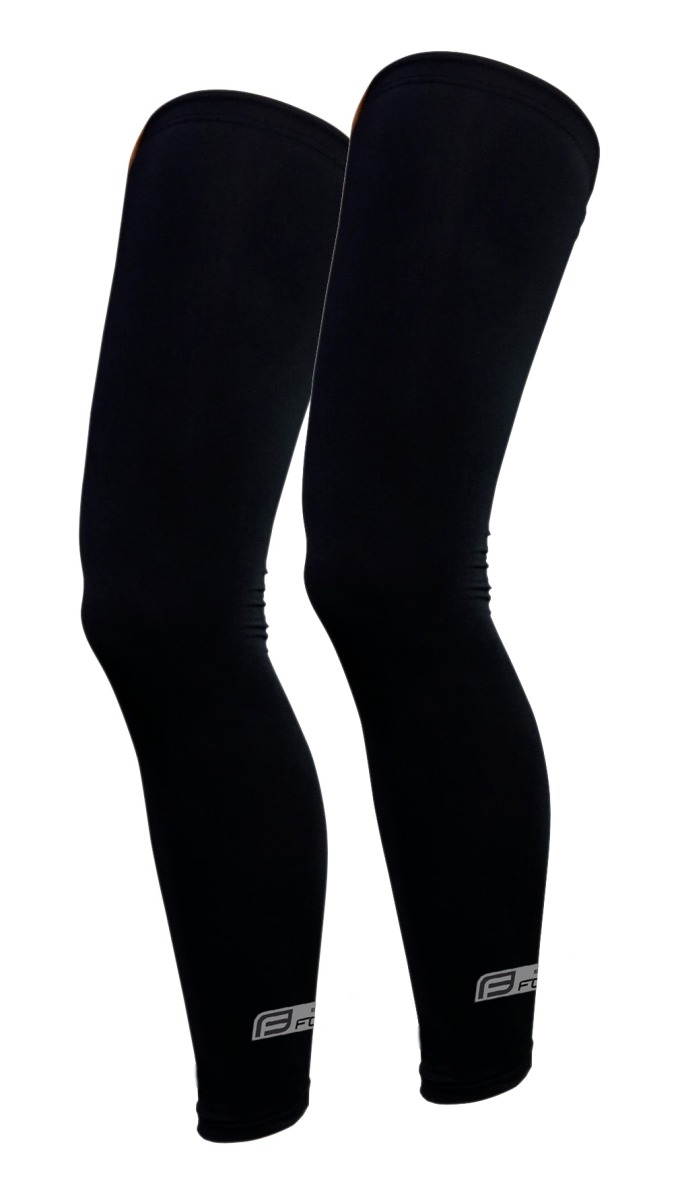 Návleky na nohy FORCE RACE, lepené - černé s antibakteriální úpravou, UV ochranou a reflexním logem, vhodné pro unisex
