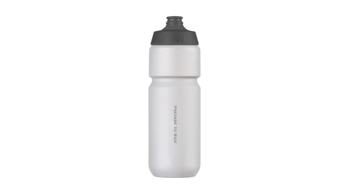 Recyklovatelná láhev na vodu s bezpečným ventilem a stlačitelným tělem pro snadnou hydrataci, dostupná v bílé barvě a objemu 750 ml