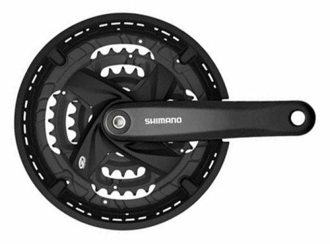 Kliky Shimano Acera s převodníky 44-32-22 zubů a délkou 175 mm, vhodné pro osy čtyřhran a řadící mechanismy se 9 rychlostmi, baleno v krabičce