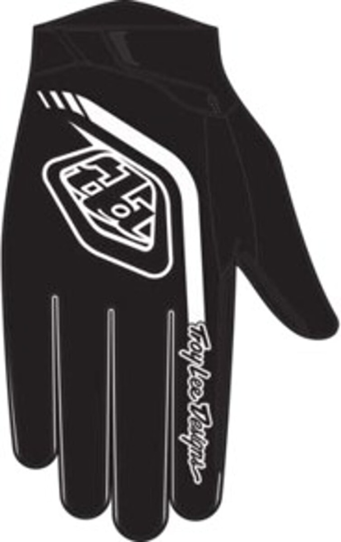 Dětské rukavice GP Pro od Troy Lee Designs s kompresně tvarovanou manžetou a laserově perforovanou dlaní pro lepší odvětrávání a jistý úchop brzdové páky