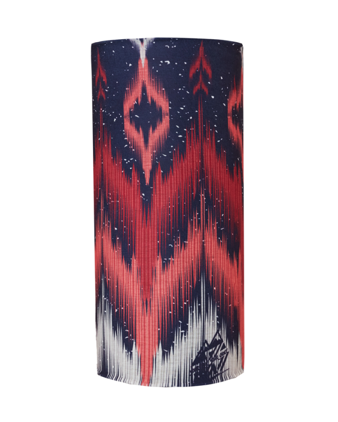 Multifunkční šátek Silvini Motivo v námořnické korálové barvě, vyrobený z rychleschnoucího materiálu QuatroFLEX, ideální pro aktivní sportování a různé stylové účesy