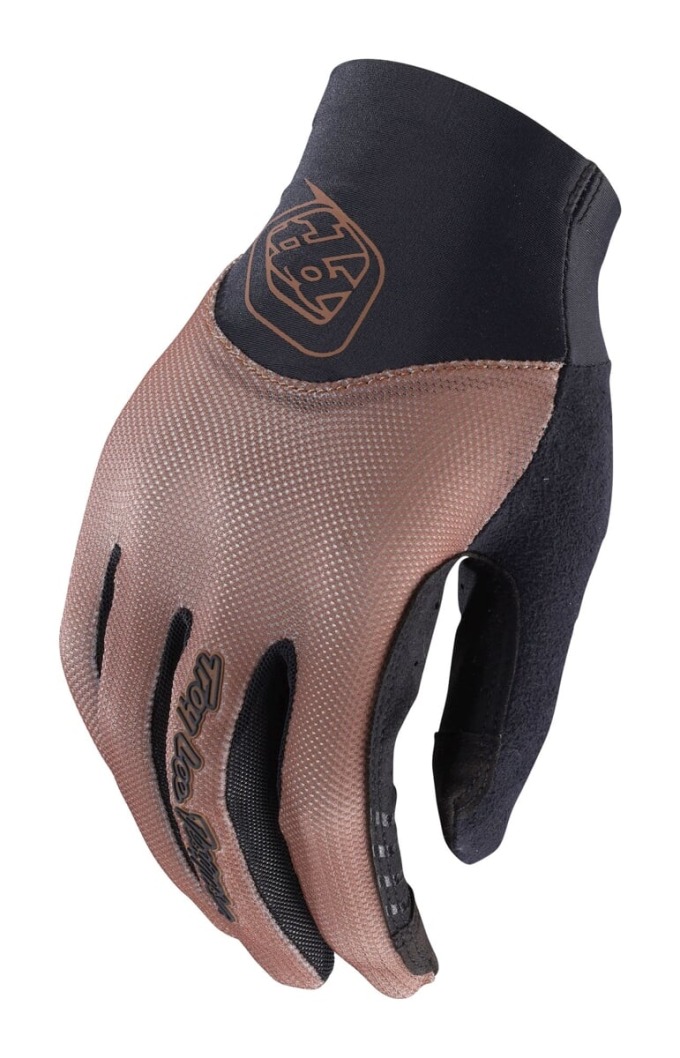 Dámské cyklistické rukavice s laserovou perforací a silikonovým potiskem pro lepší grip na brzdových pákách
