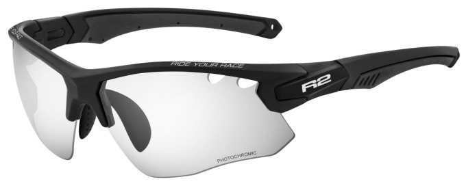 Fotochromatické černé cyklistické brýle s výměnnými čočkami a inovativní technologií R2 Crown