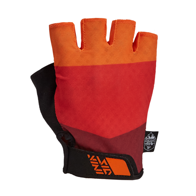 Pánské MTB rukavice vyrobené z lehkého pružného materiálu s hladkou syntetickou kůží a perforovanou dlaňou