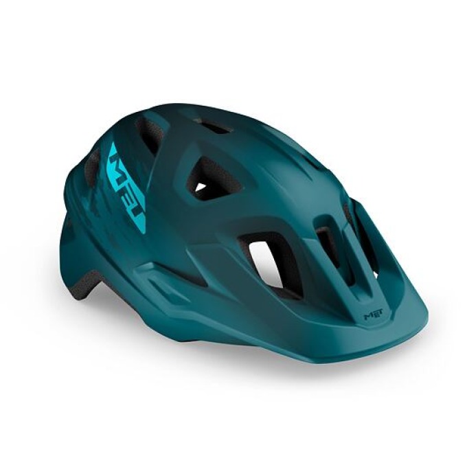 MTB helma střední třídy s odnímatelným štítkem a hypoalergenními vycpávkami, ideální pro začínající dobrodruhy na trailech