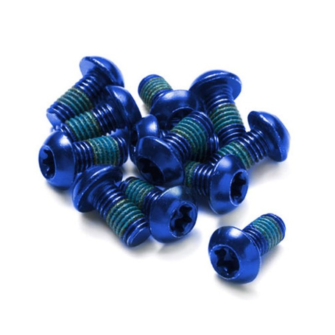 Šrouby na kotouče z oceli s Torx 25, modré, balení 12 ks