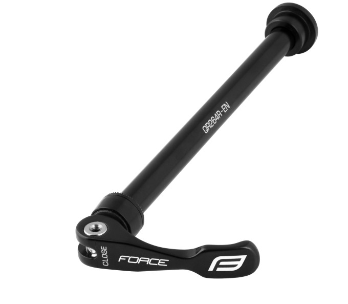 Zadní náboj FORCE X12-SH - černý, rychloupínák s logem FORCE pro koncovku rámu SHIMANO, hliníkový materiál, hmotnost 86 g